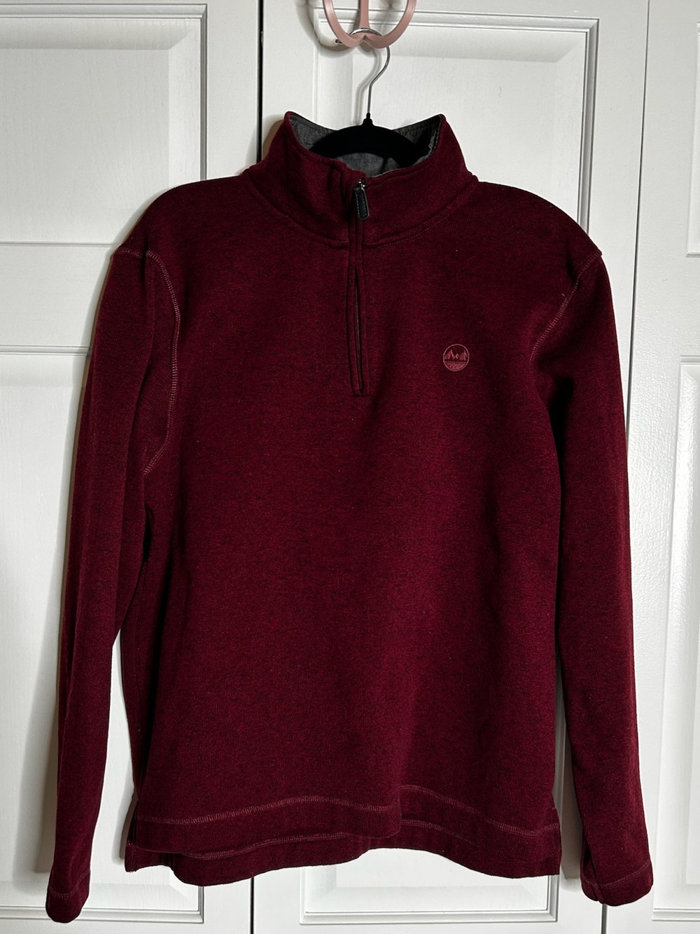 Wrangler Women's Half-Zip Sweater in Burgundy